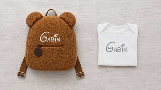 Broderie ou impression pour personnaliser un cadeau bébé