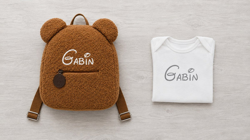Broderie ou impression pour personnaliser un cadeau bébé