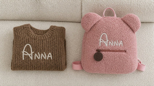 Broderie prénom sur cadeau bébé personnalisé