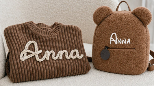 Broderie prénom sur cadeau bébé personnalisé