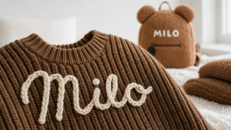 Broderie prénom qui résiste au lavage sur cadeau personnalisé