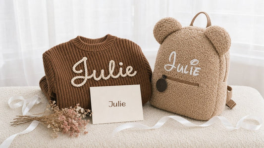 Cadeau bébé fille personnalisé avec prénom brodé