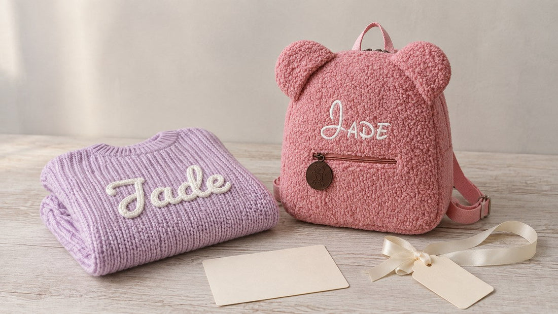 Cadeau bébé personnalisé pas cher avec prénom brodé
