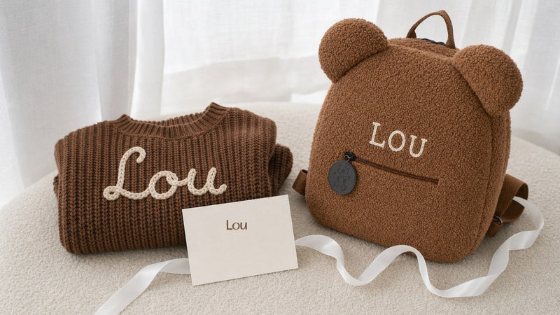 Cadeau bébé de qualité personnalisé avec prénom brodé