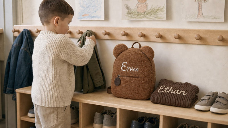 Cadeau personnalisé pour enfant de 3 ans avec prénom brodé