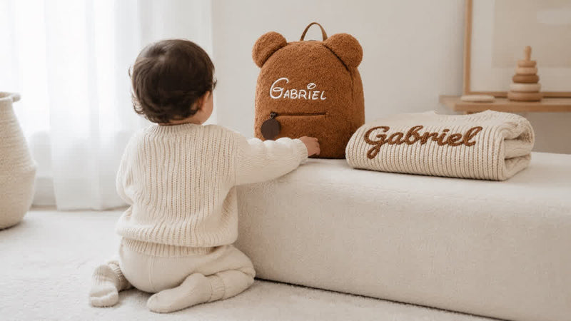 Cadeau personnalisé enfant avec prénom brodé