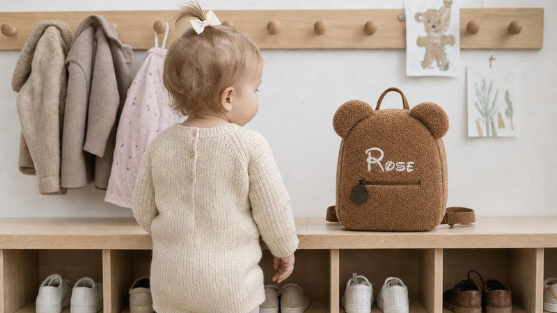 Cadeau rentrée crèche avec sac personnalisé prénom brodé