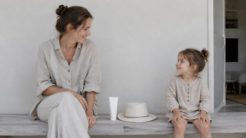 Appliquer correctement la creme solaire a un enfant