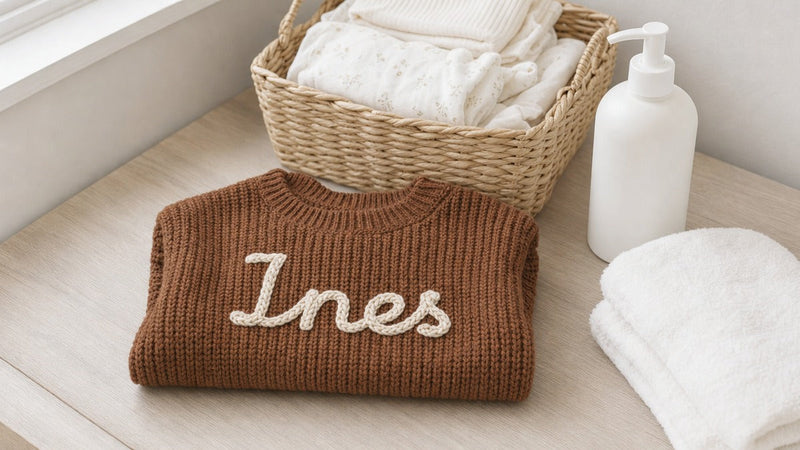 Comment laver un pull bébé brodé avec prénom personnalisé