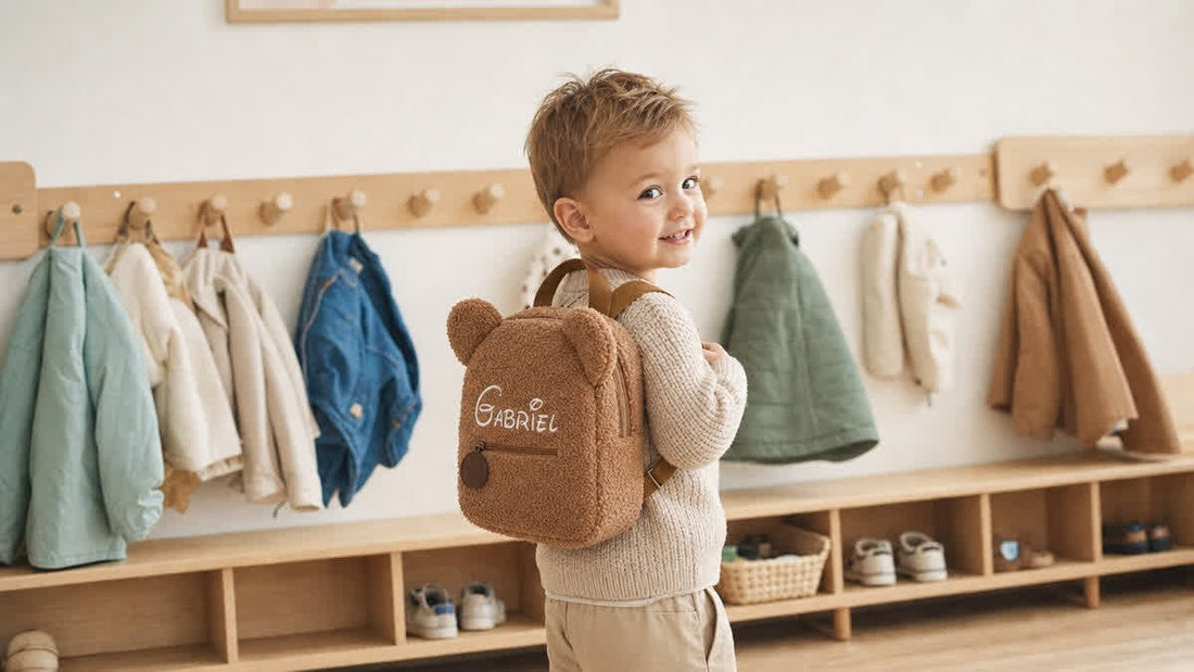 Sac à dos enfant personnalisé avec prénom brodé pour la maternelle