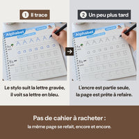 Le tracé du stylo, puis la page redevenue blanche quelques minutes après