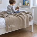 Couverture bébé personnalisée en tricot