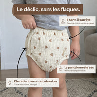 La culotte portee : il sent et il s'arrete, le pantalon reste sec, elle retient sans tout absorber