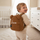 Sac à dos ours en peluche personnalisé, prénom brodé main