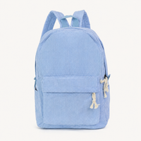 Sac à dos en velours côtelé bleu ciel sans prénom, vue produit [swatch:Bleu ciel]