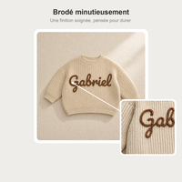 Broderie chain-stitch 3D detail