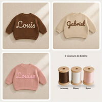 3 couleurs de fil: marron, blanc, rose
