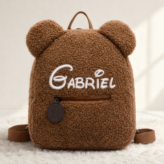 Sac à dos Marron brodé
