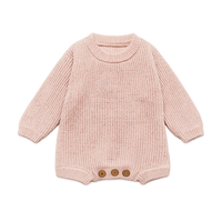 Barboteuse en maille, coloris Rose