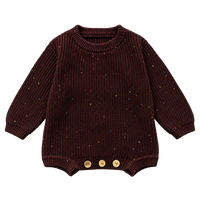 Barboteuse en maille, coloris Chocolat